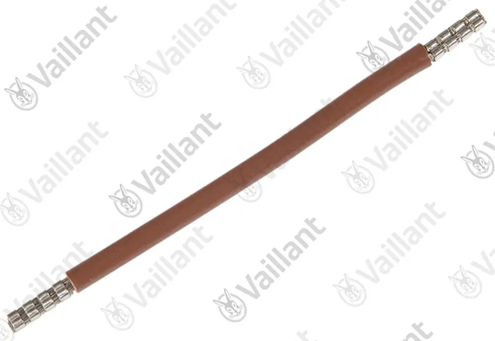 Vaillant Kabel, Verbindungselement mit zwei metallischen Enden, das zur elektrischen Verbindung verwendet wird. Flexible Gestaltung zur Anwendung in Heizsystemen.
